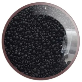 11/0 TR-49F Jet Black Opaque Matte 10g/30g Round Toho | Beading Supply