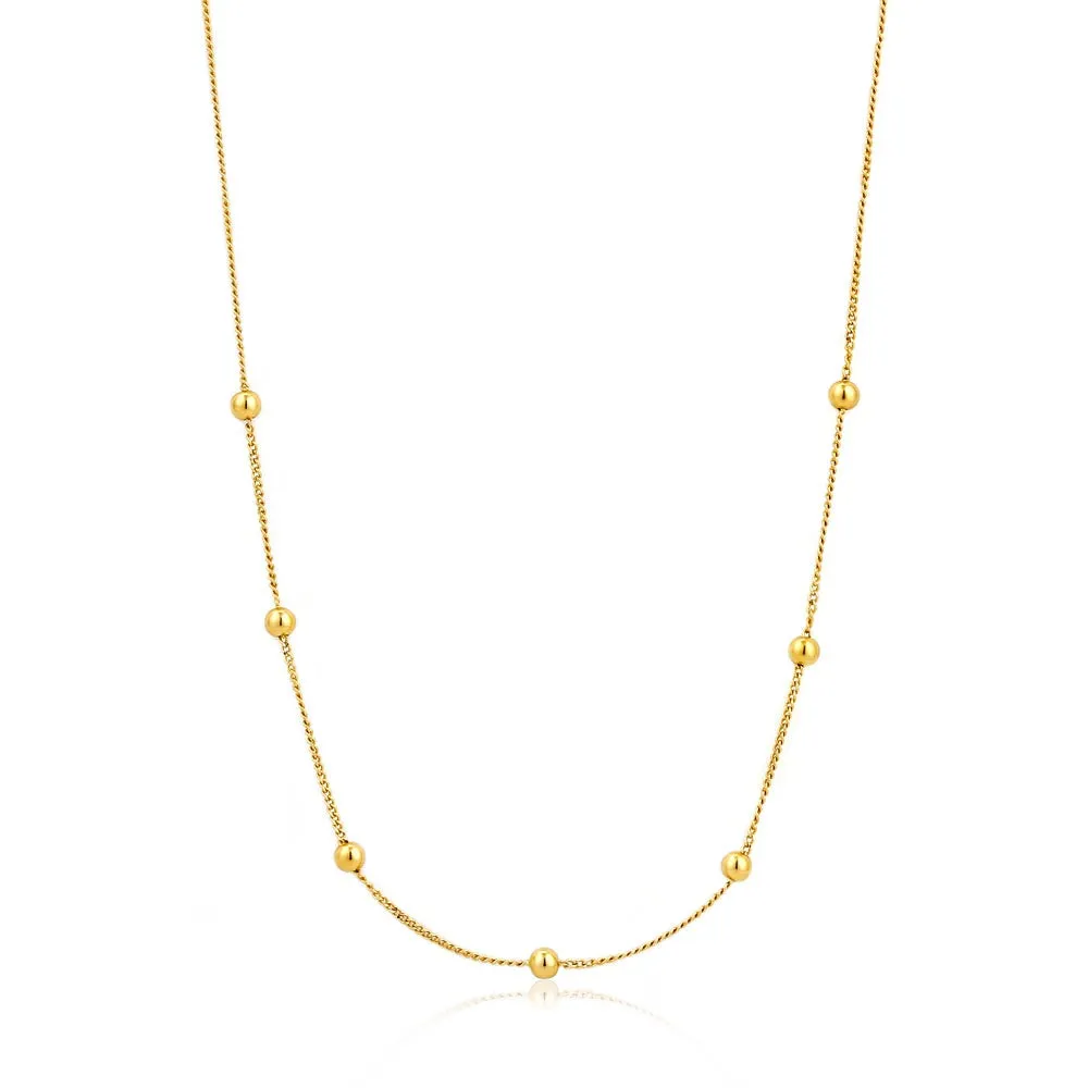 Ania Haie Modern Beaded Necklace - Gold