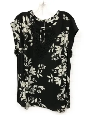 Black Top Short Sleeve By Daniel Rainn, Size: 2x