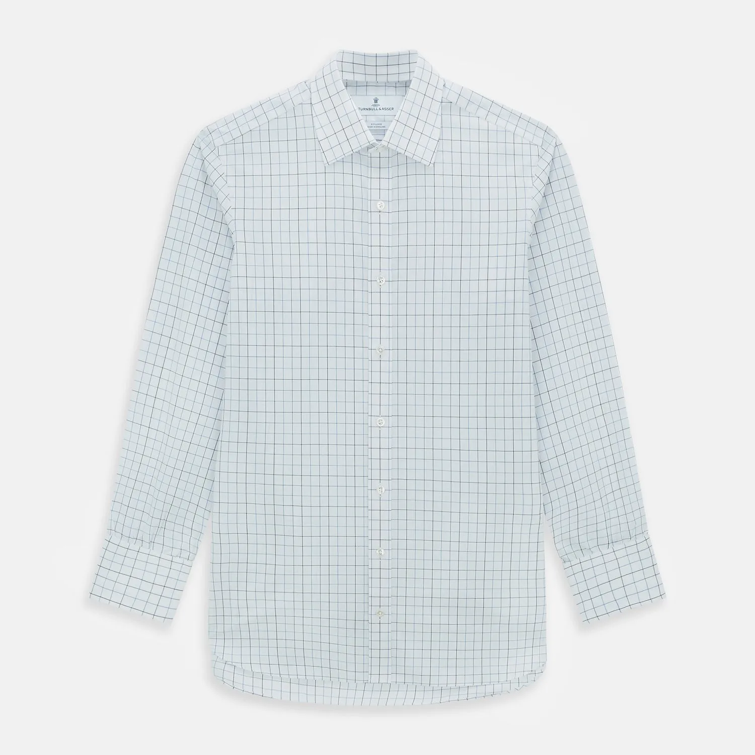 Blue Grid Check Mayfair Shirt