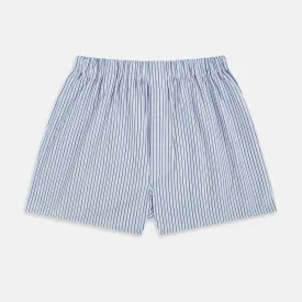 Blue Multi Stripe Godfrey Boxer Shorts