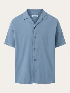 Boxed fit cord look short sleeve shirt - Asley Blue