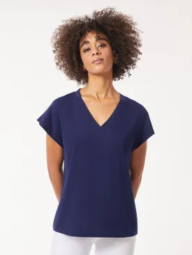 Cap Sleeve V-Neck Top