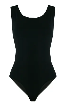 Premium Organic Bamboo Black Bodysuit - Clearance Stock