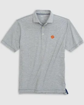 Clemson Lyndonn Striped Performance Polo