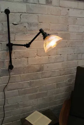 Como Swing Arm Glass Wall Lamp