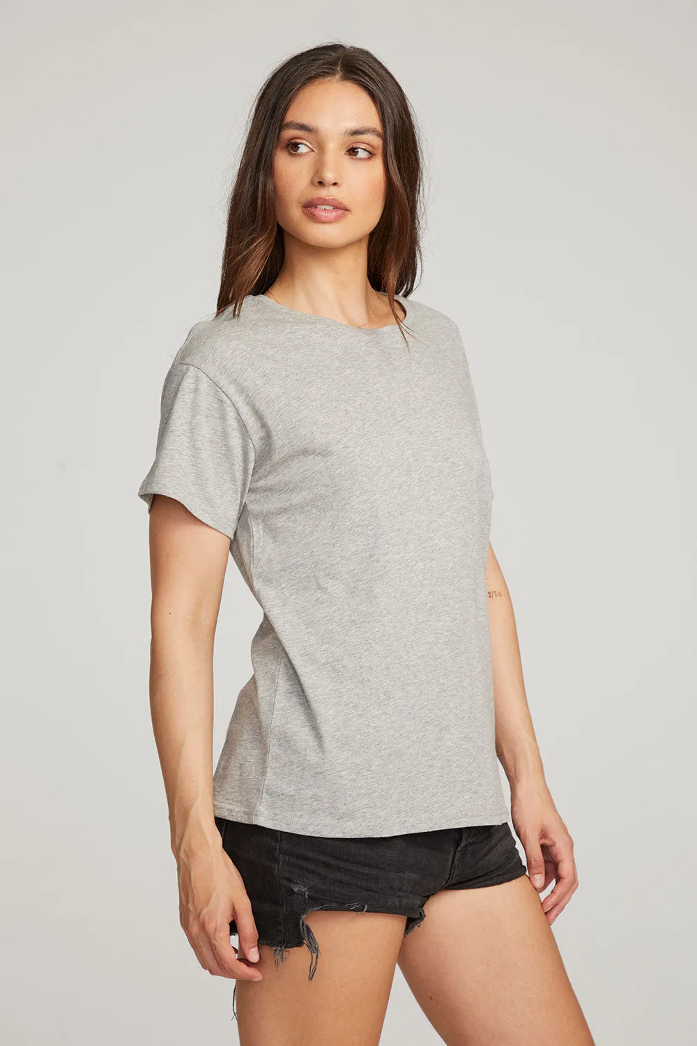 Everyday Essential Heather Grey Crew Neck Tee