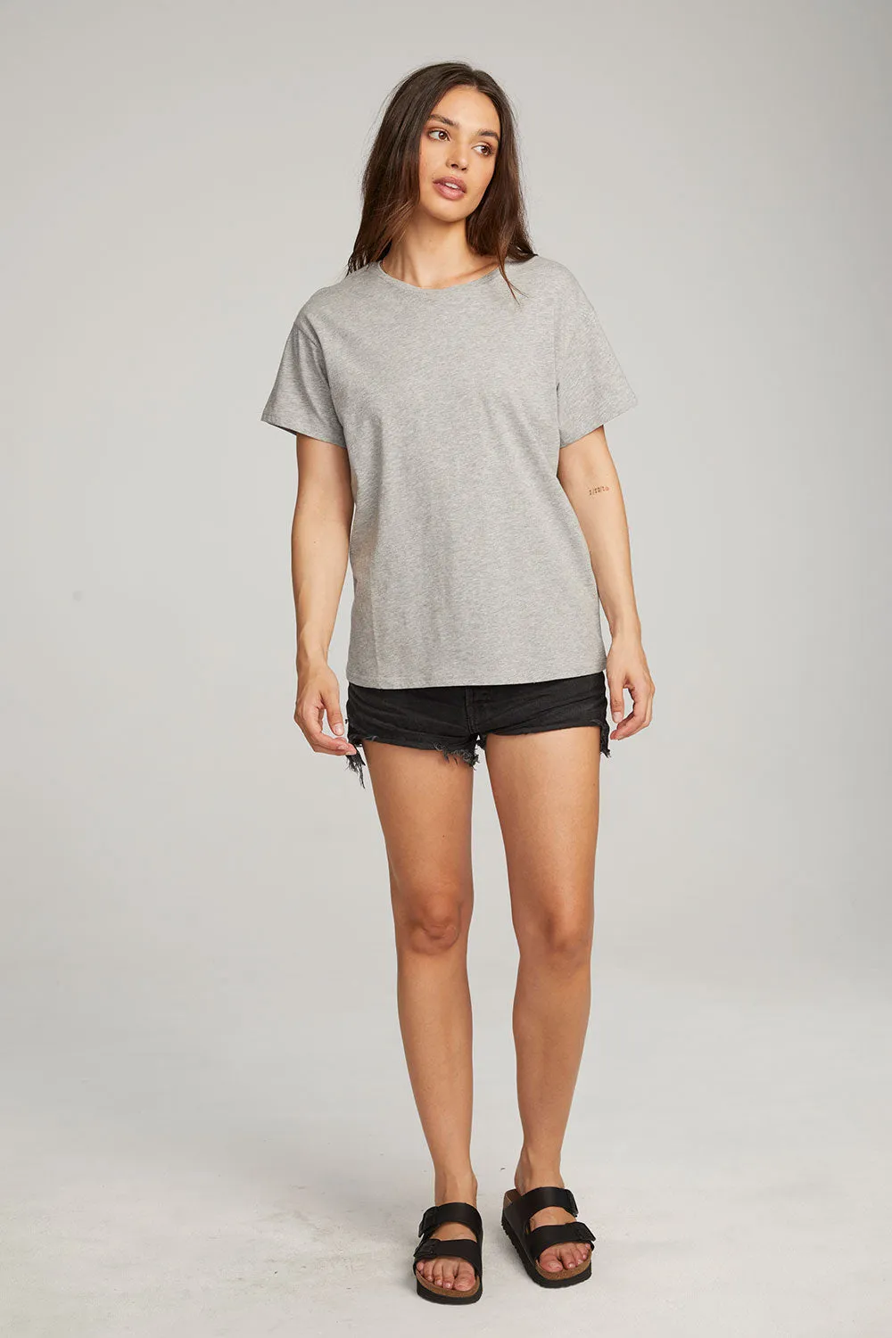 Everyday Essential Heather Grey Crew Neck Tee