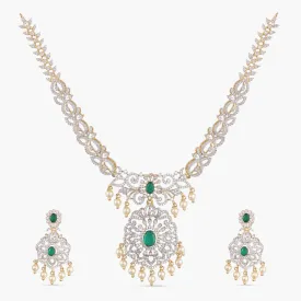 Ketak CZ Silver Necklace Set