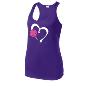 Love Picklabell Heart (Pink) | Women’s Racerback Tank | 100% Polyester