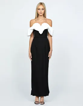 MAXINE OFF SHOULDER RUFFLE MAXI BL64D18L