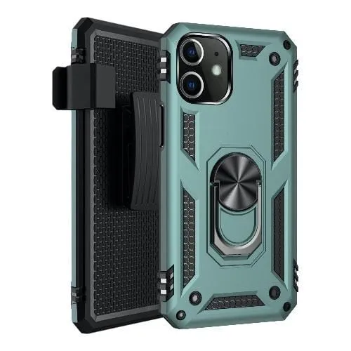 Military Series Green Kickstand Case - iPhone 12 mini = SB-A-12-5.4-K-RG