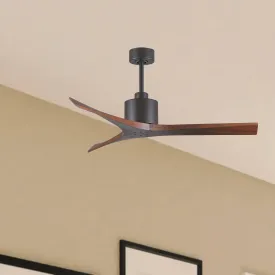 Mollywood 52 Inch Bronze and Walnut Damp Rated Ceiling Fan with Remote