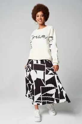 Pleated Midi Skirt