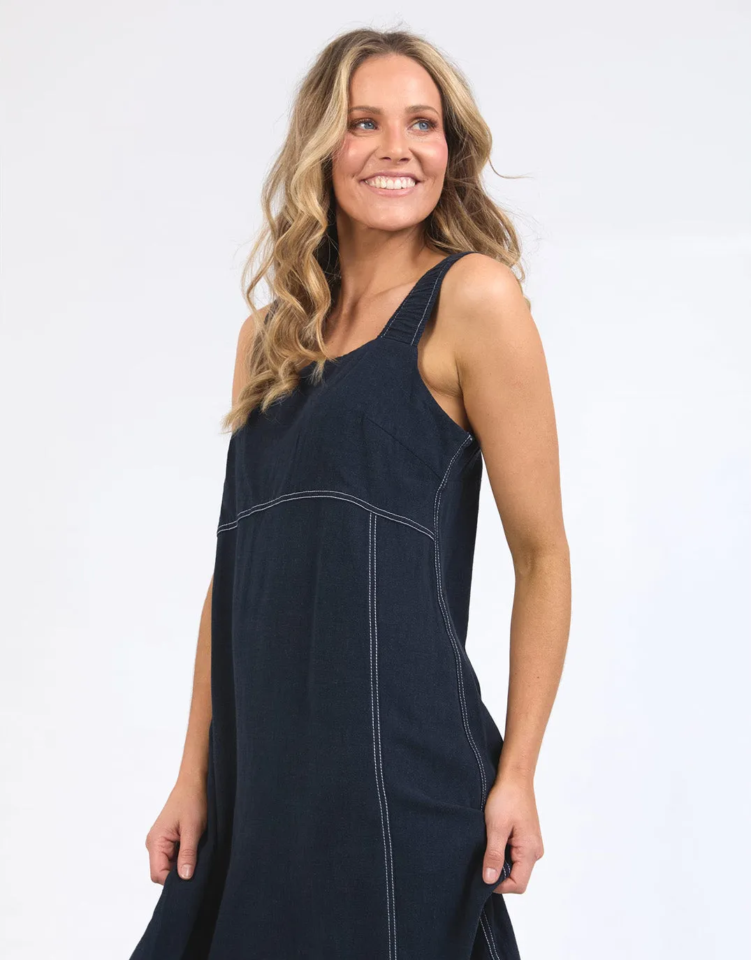 Sage Midi Dress - Dark Sapphire