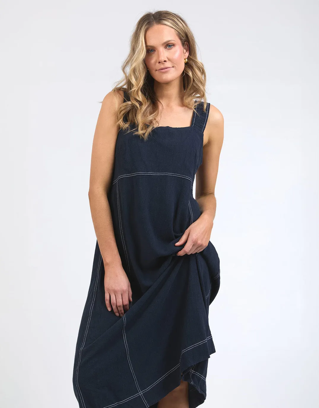 Sage Midi Dress - Dark Sapphire