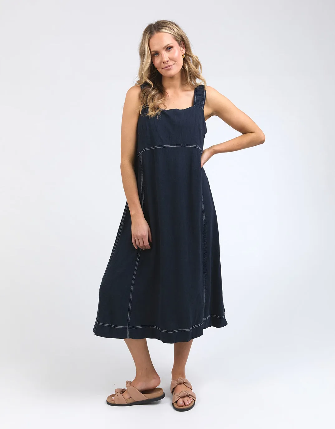 Sage Midi Dress - Dark Sapphire