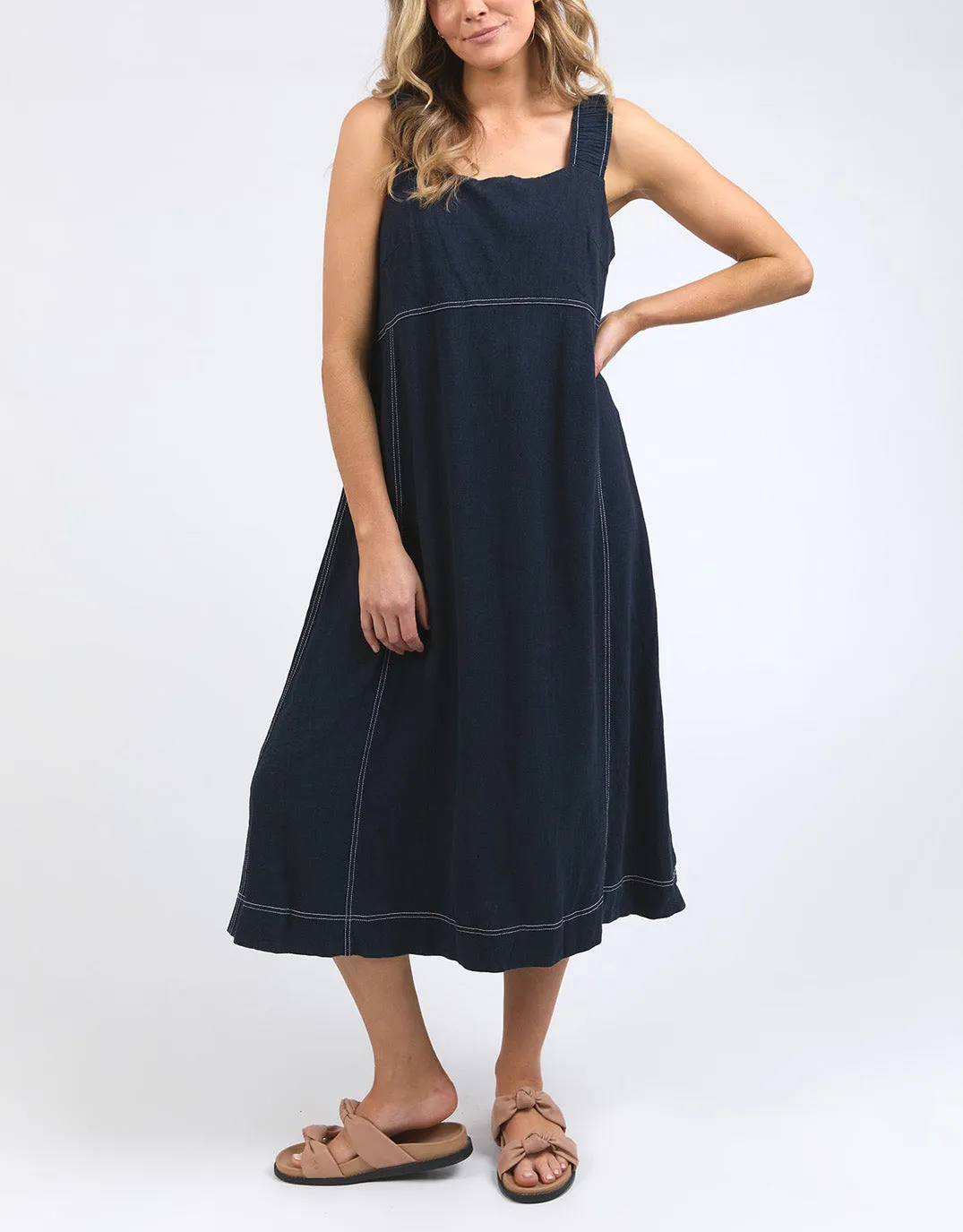 Sage Midi Dress - Dark Sapphire