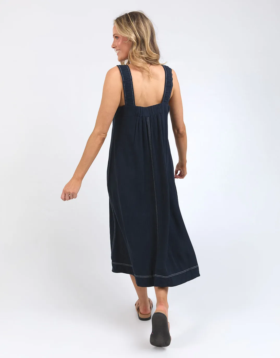 Sage Midi Dress - Dark Sapphire