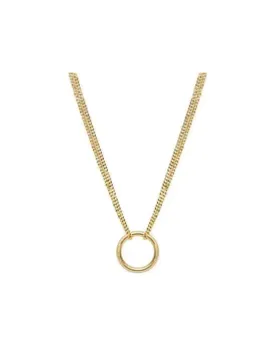 Tula Short Chunky Ring Necklace Gold Plating