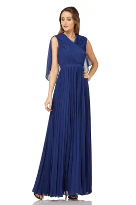 V-Neck Pleated Gown